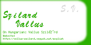 szilard vallus business card